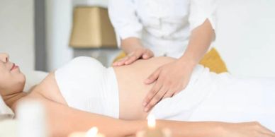 massage of a pregnant woman