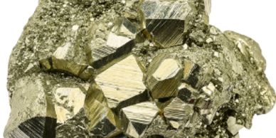 Shiny metallic mineral with a gold color.