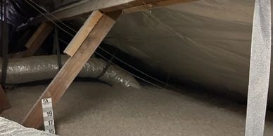 Retrofit insulation in attic