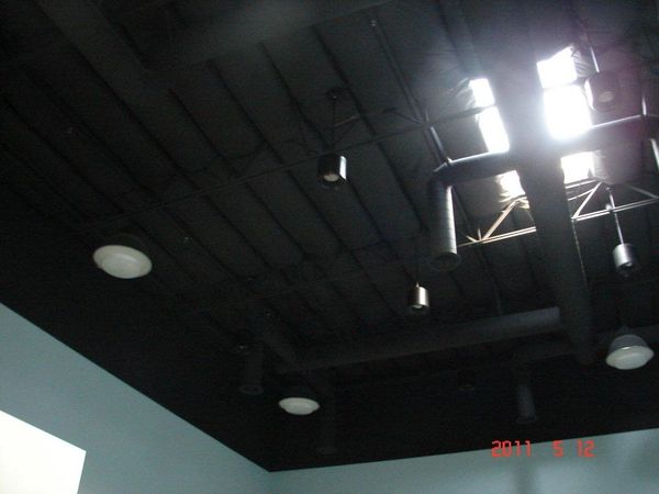 Roof insulation finished with black facing