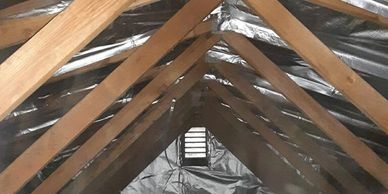 Radiant Barrier installed in attic