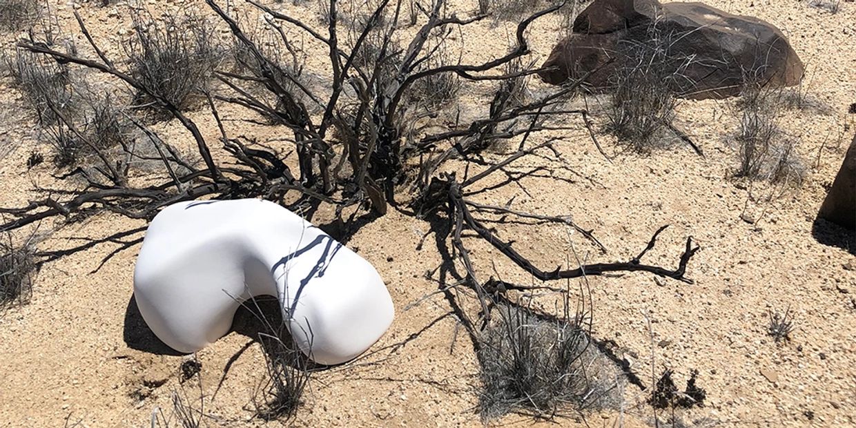 Abstract artwork outside in nature of Namibia.