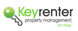 Logo of Keyrenter Property Management St Pete with a green key graphic.