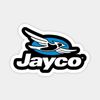 Jayco logo featuring a stylized bird in flight with bold text.