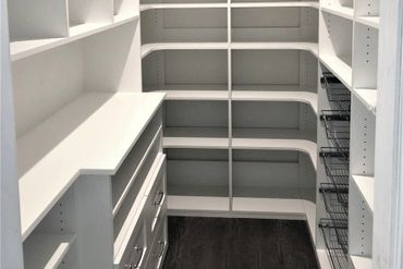 Closet or Pantry need a touch up? No space is too small for our designers to organize your space.
