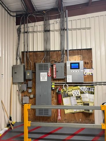 Commercial HVAC energy management system (EMS) control panel for a Dollar General store