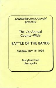 Anne Arundel County 1st Annual Battle Of The Bands Flyer