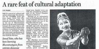Izumi Sato dance bharatanatyam, Hindustan Times.