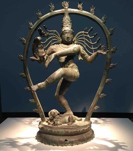 Dancing Shiva, Nataraja. Lord of Dance. He represents 5 elements of nature  He is eternal.