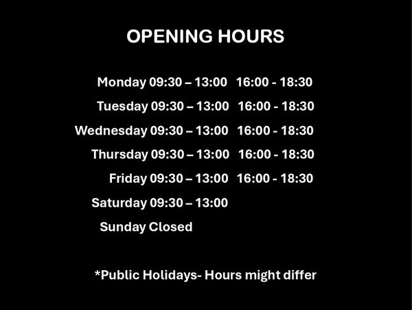 opening hours