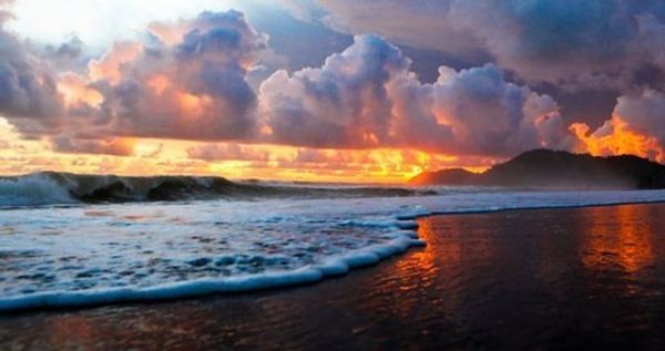 The beach As the sunsets, great surfing, Aguirre and land for sale near the beach, call Anytime