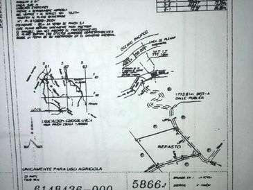 Survey for a large piece of lot for sale in Pavones