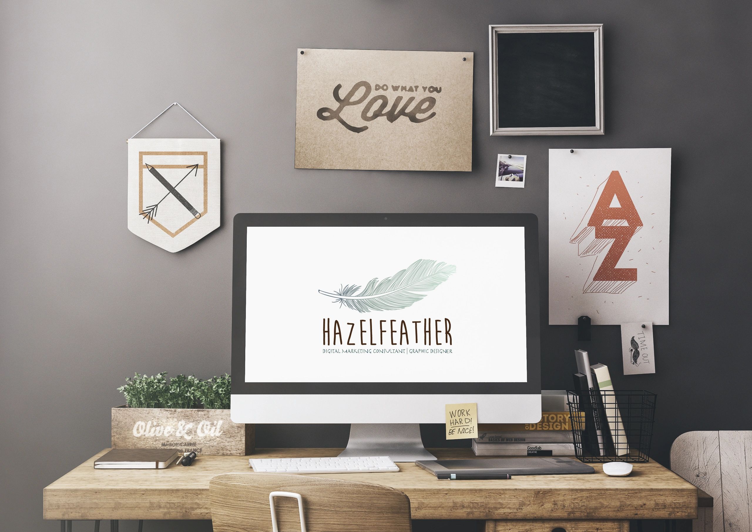 Hazelfeather Logo Home Image