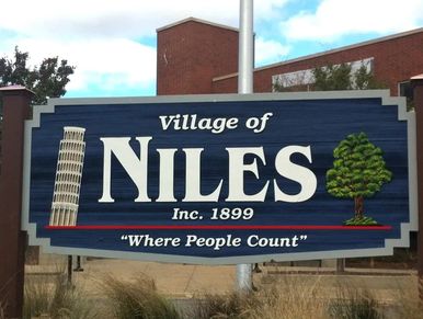 Sign "Village of Niles"
Inc 1899
"Where People Count"