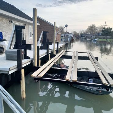 Installing a boat dock hoist