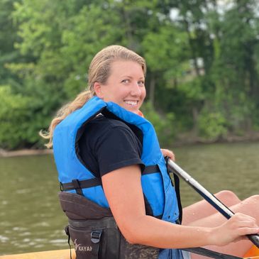 Kayaker smiling