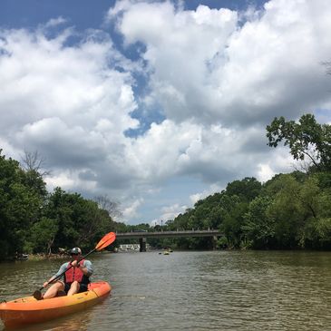 Kayaker on South Fork River