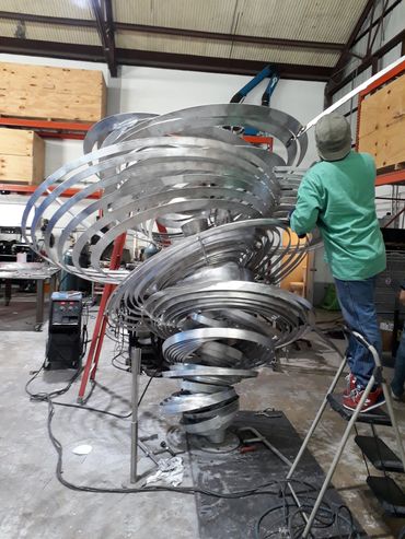 "Texas Twister" by Alice Aycock.
Fabrication and installation by EES Design Studio.