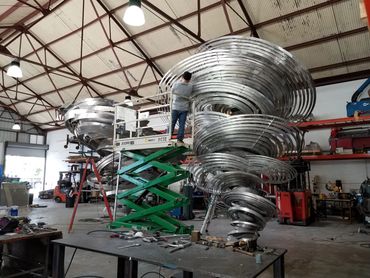 "Texas Twister" by Alice Aycock.
Fabrication and installation by EES Design Studio.