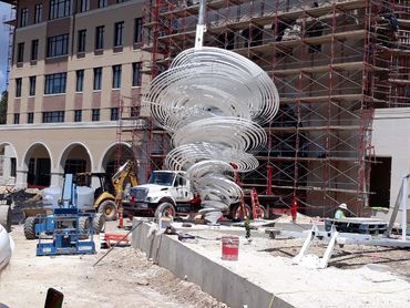 "Texas Twister" by Alice Aycock.
Fabrication and installation by EES Design Studio.