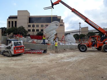 "Texas Twister" by Alice Aycock.
Fabrication and installation by EES Design Studio.