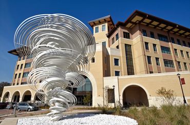 "Texas Twister" by Alice Aycock.
Fabrication and installation by EES Design Studio.