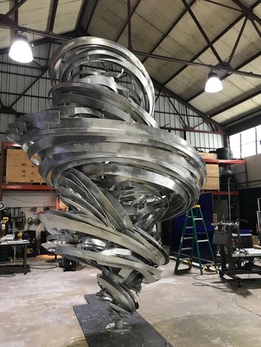 "Twister Grande (Tall)" by Alice Aycock.
Fabrication and installation by EES Design Studio.