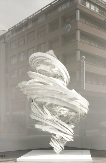 "Twister Grande (Tall)" by Alice Aycock.
Fabrication and installation by EES Design Studio.