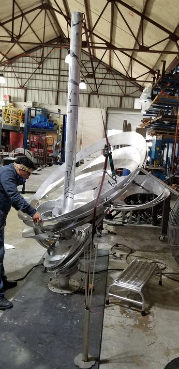 "Twister Grande (Tall)" by Alice Aycock.
Fabrication and installation by EES Design Studio.