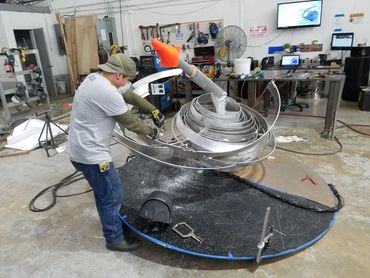 "Untitled Cyclone" by Alice Aycock.
Fabrication and installation by EES Design Studio.