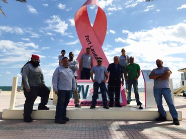 "AutoNation Ribbon" for Bombshell Productions, in Fort Lauderdale Beach, Florida, US.