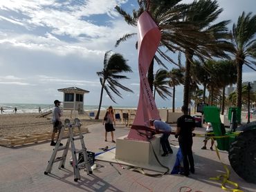"AutoNation Ribbon" for Bombshell Productions, in Fort Lauderdale Beach, Florida, US.