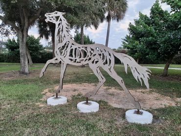 "Silhouette Herd" by Wendy Klemperer in Davie, Florida, US
Sculpture Fabrication and install by EES
