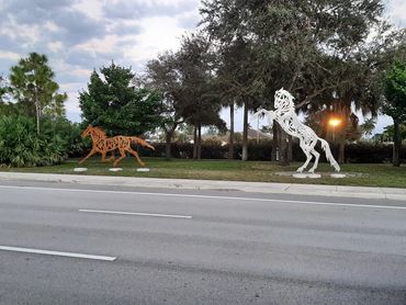 "Silhouette Herd" by Wendy Klemperer in Davie, Florida, US
Sculpture Fabrication and install by EES
