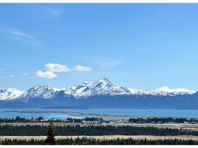 Snow-capped mountain range under a clear blue sky.