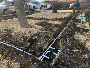 New sprinkler system installation