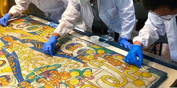 Removing dust, grime, yellowed varnish