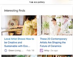 Google Interesting Finds - Local Artist Jill Roig - Creative and Sustainable Eco-Pottery 