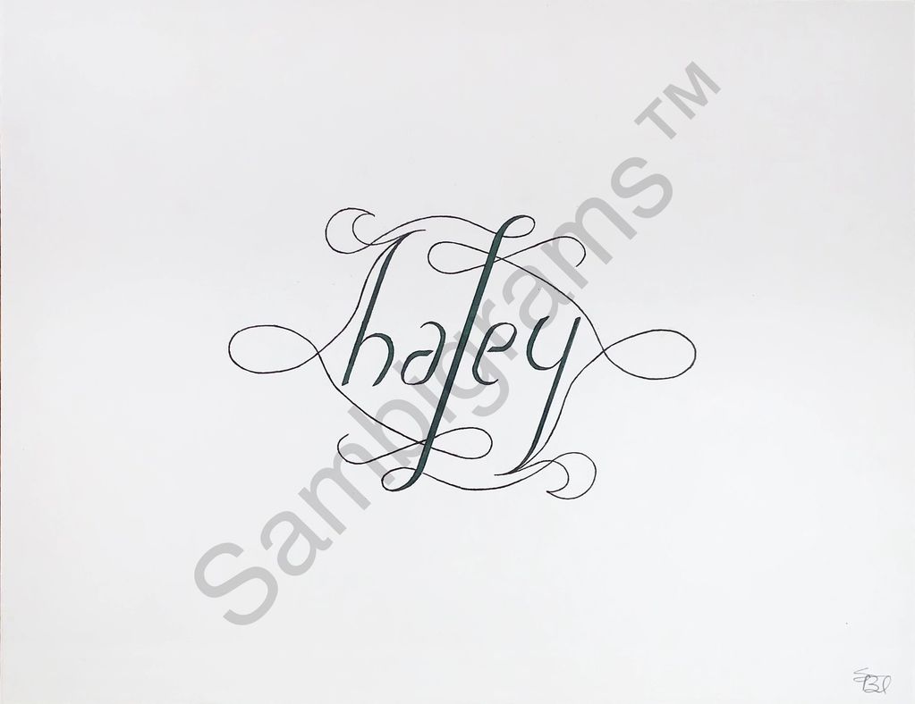 Personalized ambigram for apparel