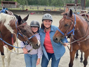 Certified instructors work with clients one on one to build skills and confidence with their horse.