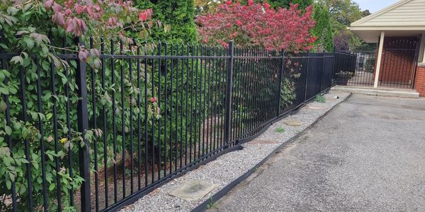 Ornamental wrought iron fence