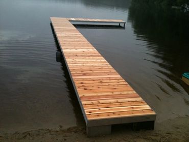 4' x 45' Shoreside Dock with 15' "L"- Cedar Decking