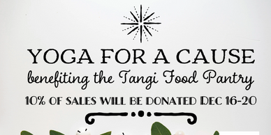 We were fortunate enough to donate a portion of our sales to the Tangi Food Pantry. The local food p