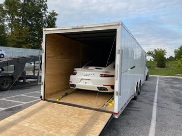 Porshe 911 delivery from Manheim auto auction