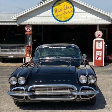 piking up Nice 1962 corvette in Oklahoma. Red Line Auto Sorts done great restoration job!