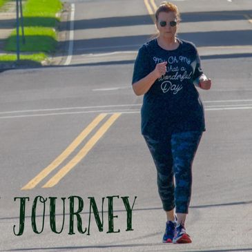 A woman jogging on a sunny street with the text 'Deedlee's Journey'.
