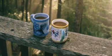 The smell of Pines over a cup of coffee image