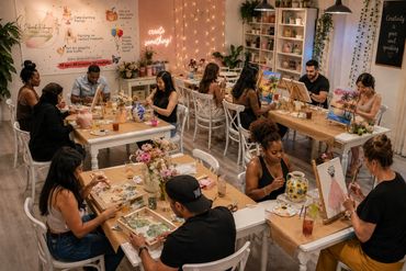 Book a creative party or come on in and choose from our options. Make it a fun group event or a rela