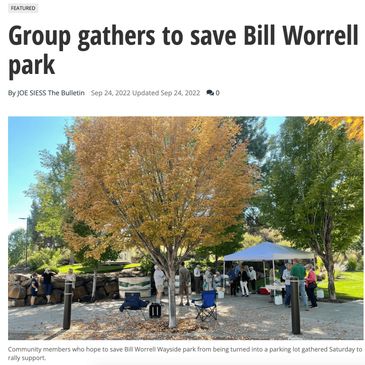 9/24/22 "Group gathers to save Bill Worrell Wayside park"