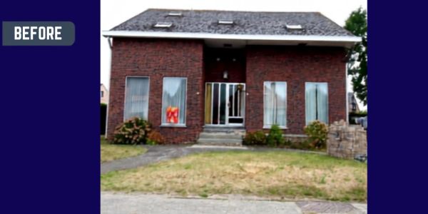 Voorafbeelding van een saaie bakstenen woning.